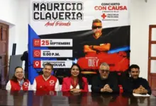 Suma Tonantzin Fernández a Mauricio Clavería a una causa en favor de la Cruz Roja Cholula