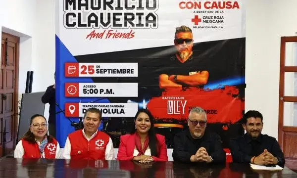 Suma Tonantzin Fernández a Mauricio Clavería a una causa en favor de la Cruz Roja Cholula