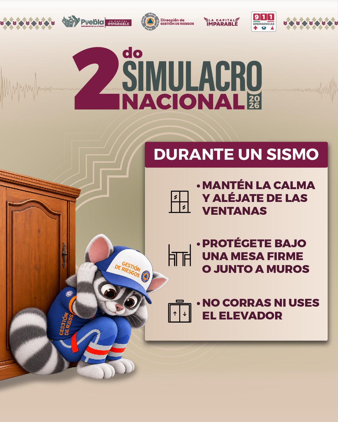 Gobierno de Pepe Chedraui fortalece la preparación ante emergencias con el Simulacro Nacional 2026