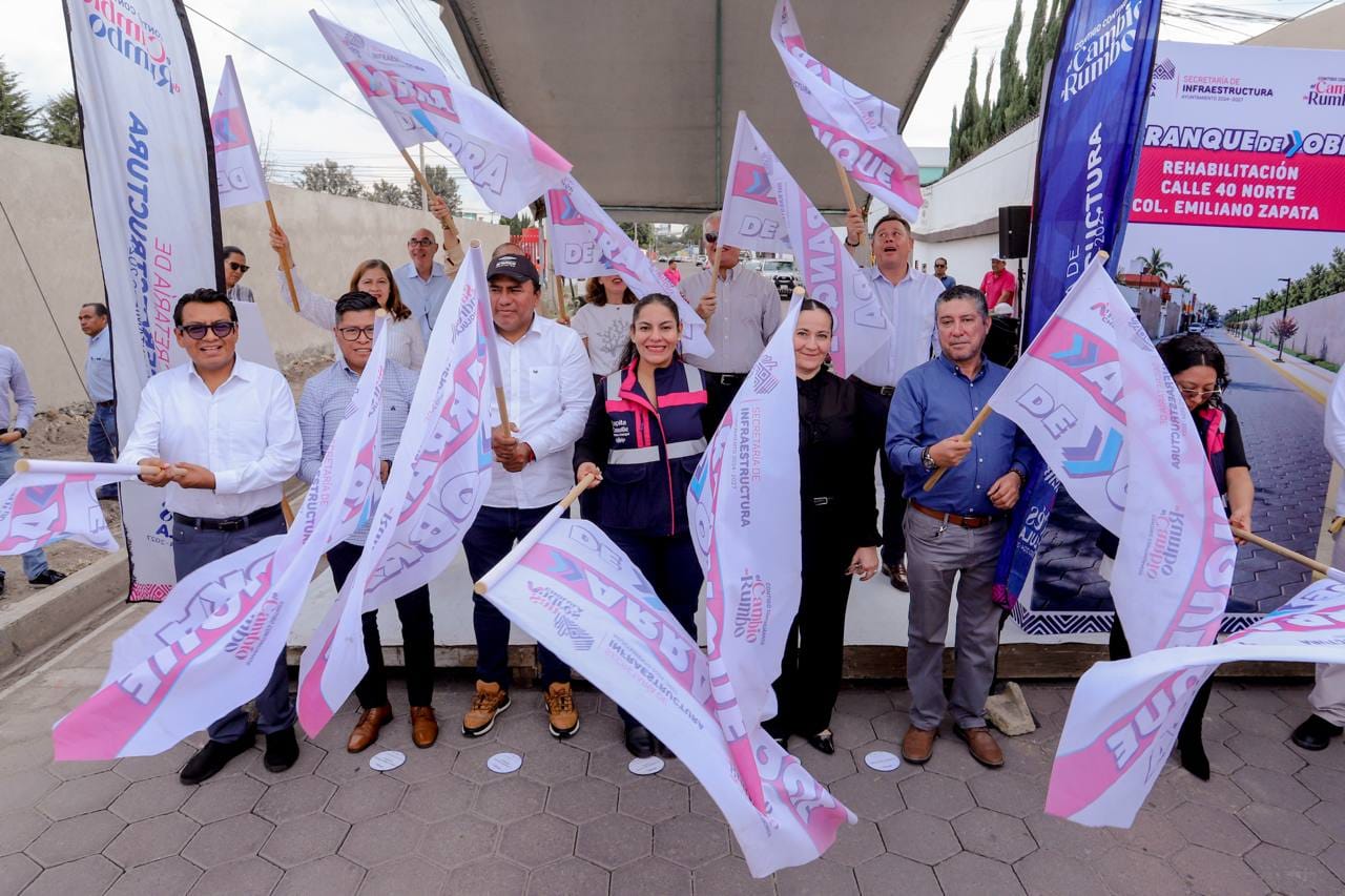 Lupita Cuautle pone en marcha la rehabilitación de la calle 40 Norte en Emiliano Zapata