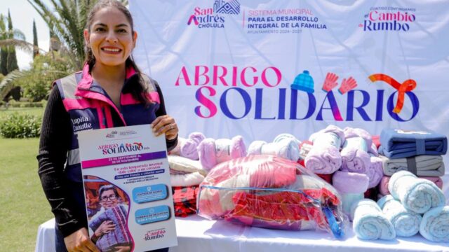 Convoca Lupita Cuautle a la solidaridad en San Andrés Cholula para brindar abrigo a personas en situación de vulnerabilidad