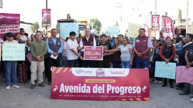 Impulsa Pepe Chedraui trabajos de rehabilitación vial en San Francisco Totimehuacan