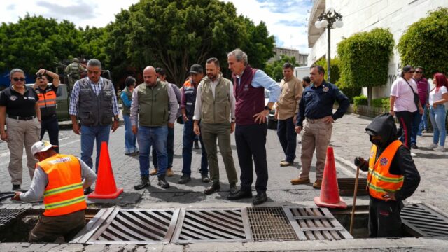 Supervisa Pepe Chedraui modernización del Sistema de Captación Pluvial en bulevar Héroes del 5 de Mayo