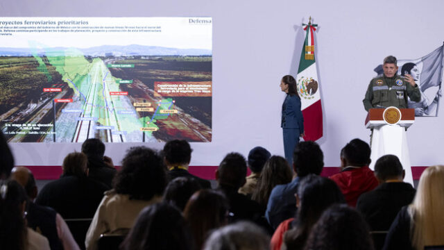 Se construirán 2 mil 400 km de trenes con inversión de 750 mil mdp; en 2027 se dará banderazo al AIFA-Pachuca y CDMX-Querétaro: presidenta