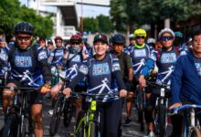 Promueve Lupita Cuautle el uso responsable de la bicicleta y la convivencia familiar en San Andrés Cholula