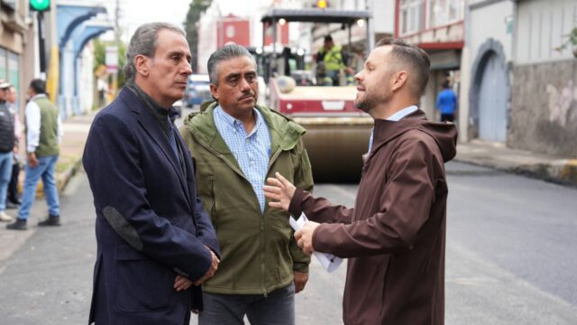Supervisa Pepe Chedraui avances del Tren Capitalino de Pavimentación en avenida 16 de Septiembre
