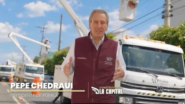 Avanza Pepe Chedraui en la cobertura total de iluminación LED con Puebla Brilla