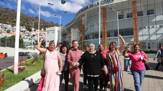 Presidenta Claudia Sheinbaum Pardo visita el Hospital Oncológico para la Mujer de la Ciudad de México del IMSS Bienestar